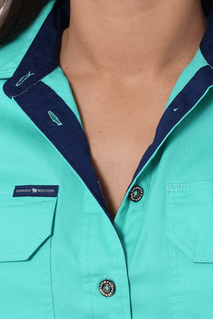 Jules 1/2 Button Shirt - Mint