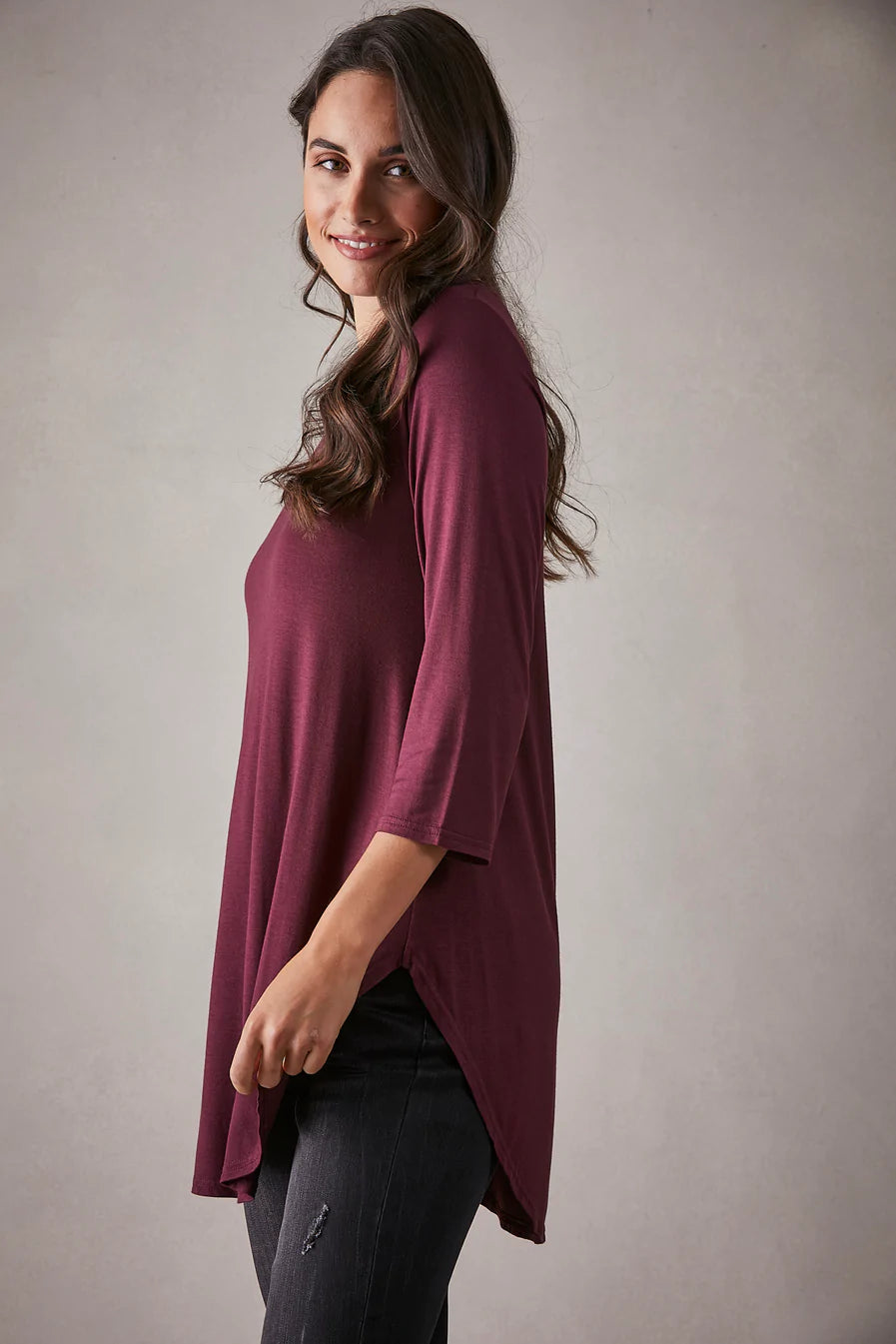 Belvoir Top - Mulberry