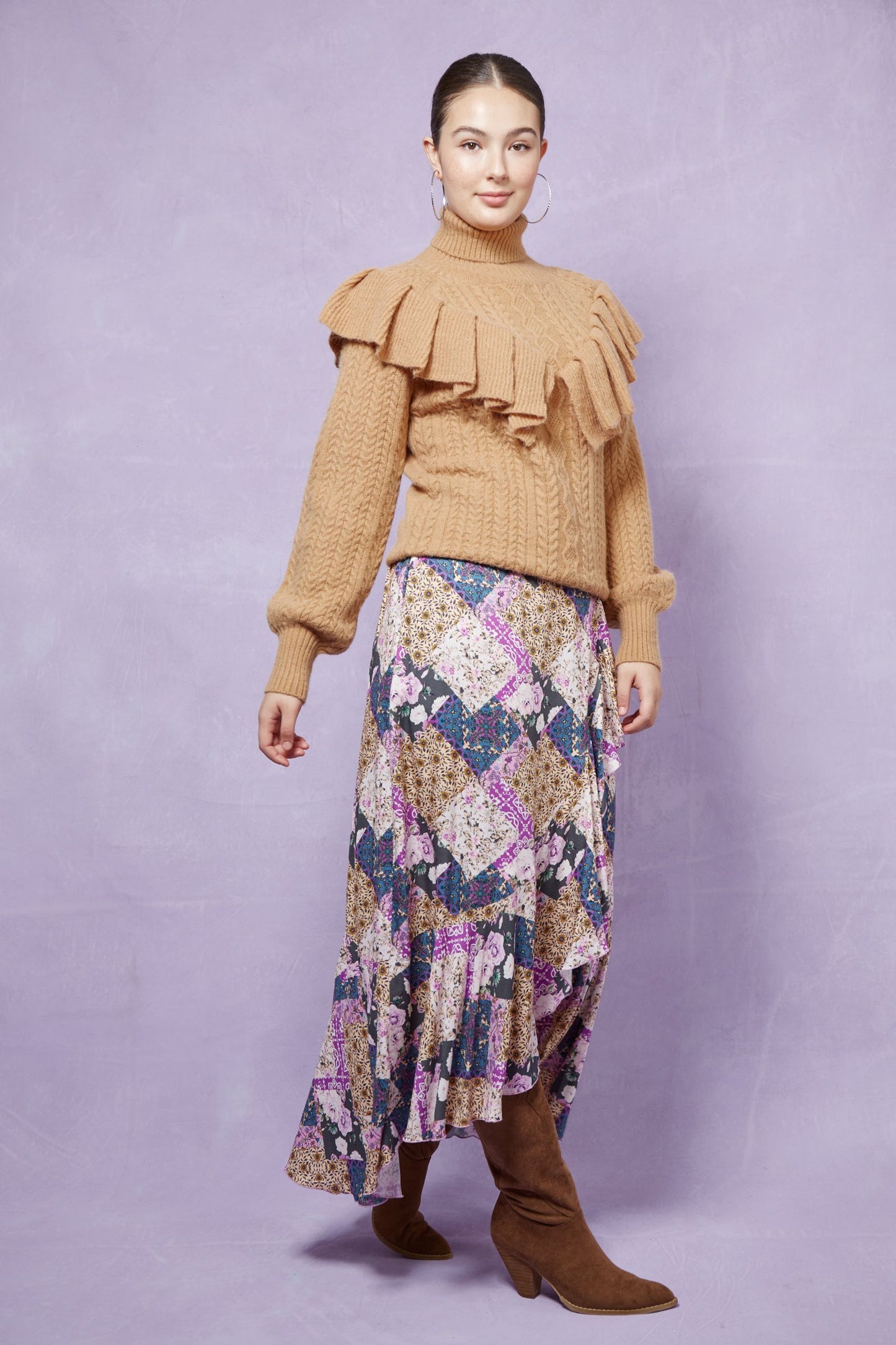 Coppola Wrap Skirt - Violet Muse