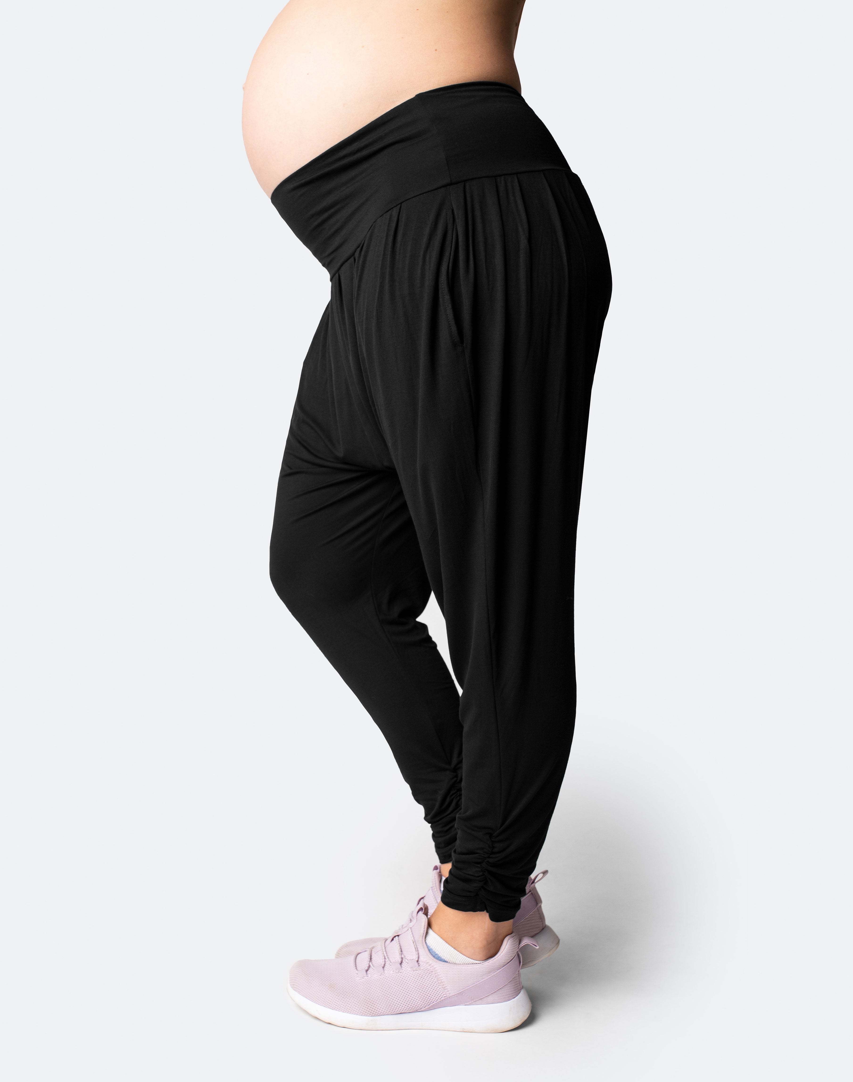 Autumn Pregnant Women Casual Abdominal Long Loose Belly Slacks Cross Low  Waist Slim Hem Maternity Harem Pants Wholesale | Shopee Malaysia