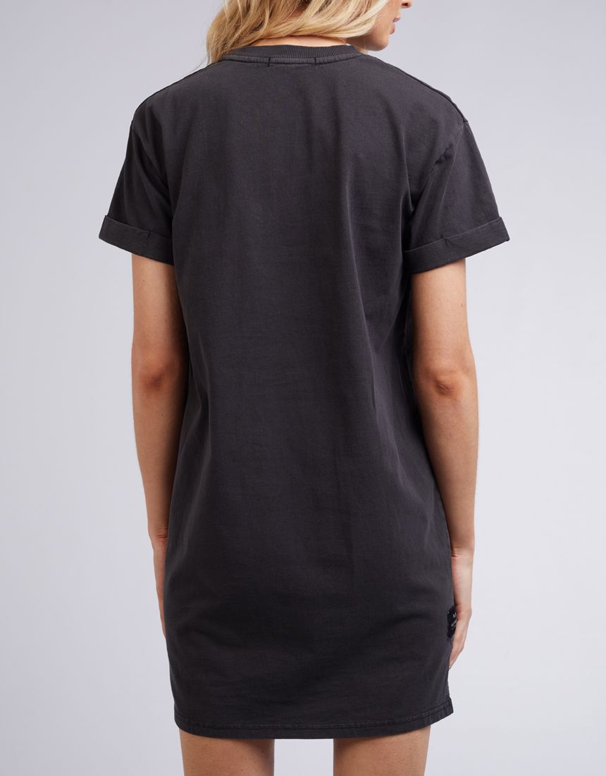 Washed Tee Dress -Black