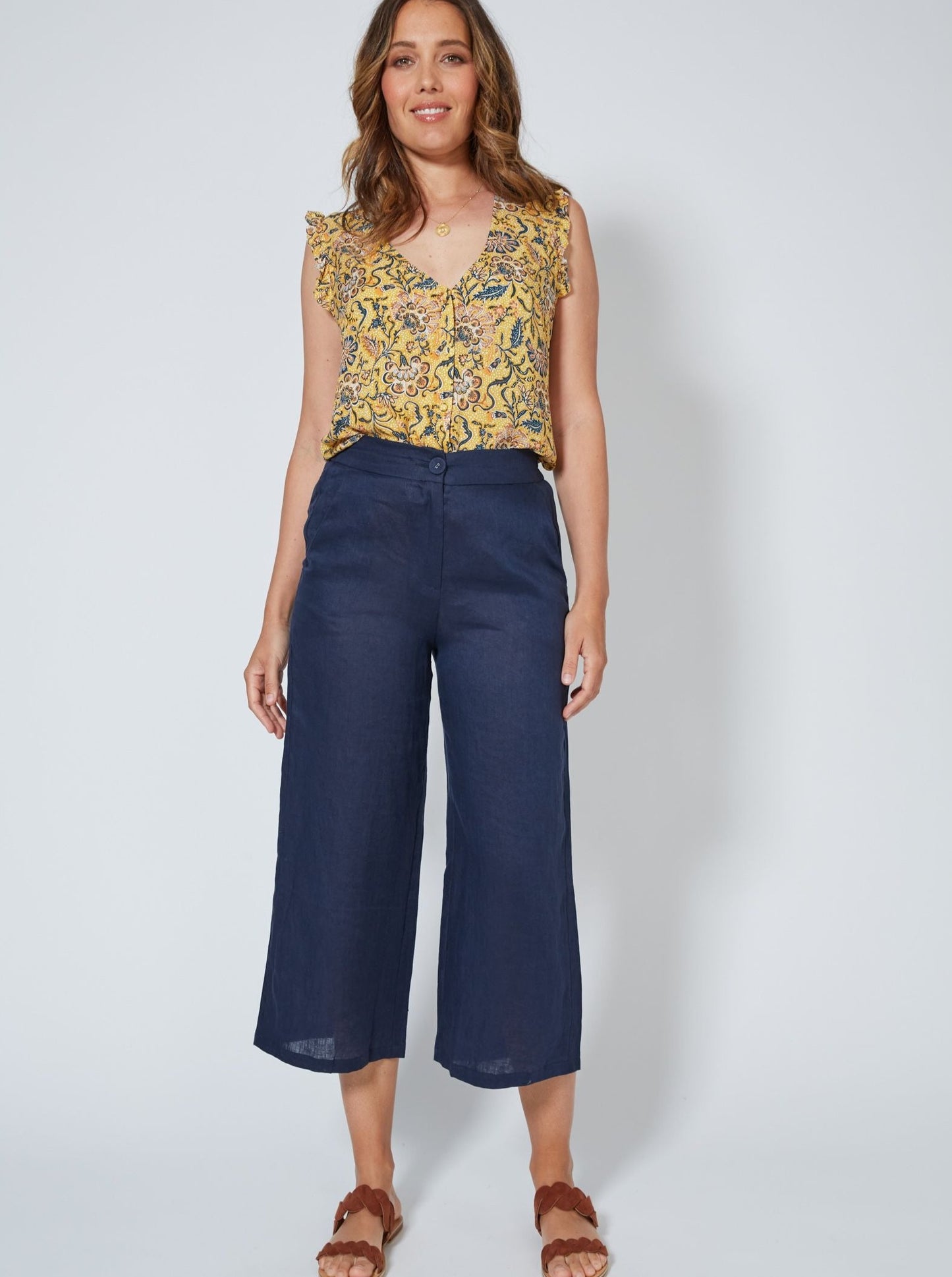 Antillia Crop Pant - Indigo