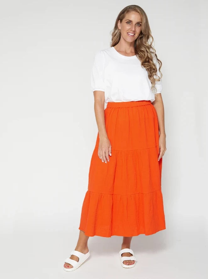 Daphne Skirt - Tomato