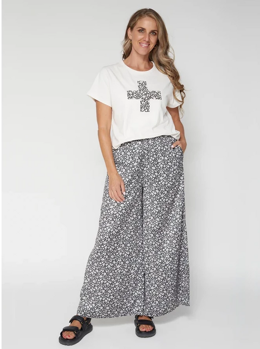 Holly Pant - Brushstroke Flowers