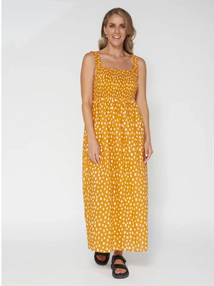 Primrose Dress - Peach Spot