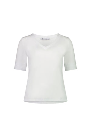 V Neck Top - White