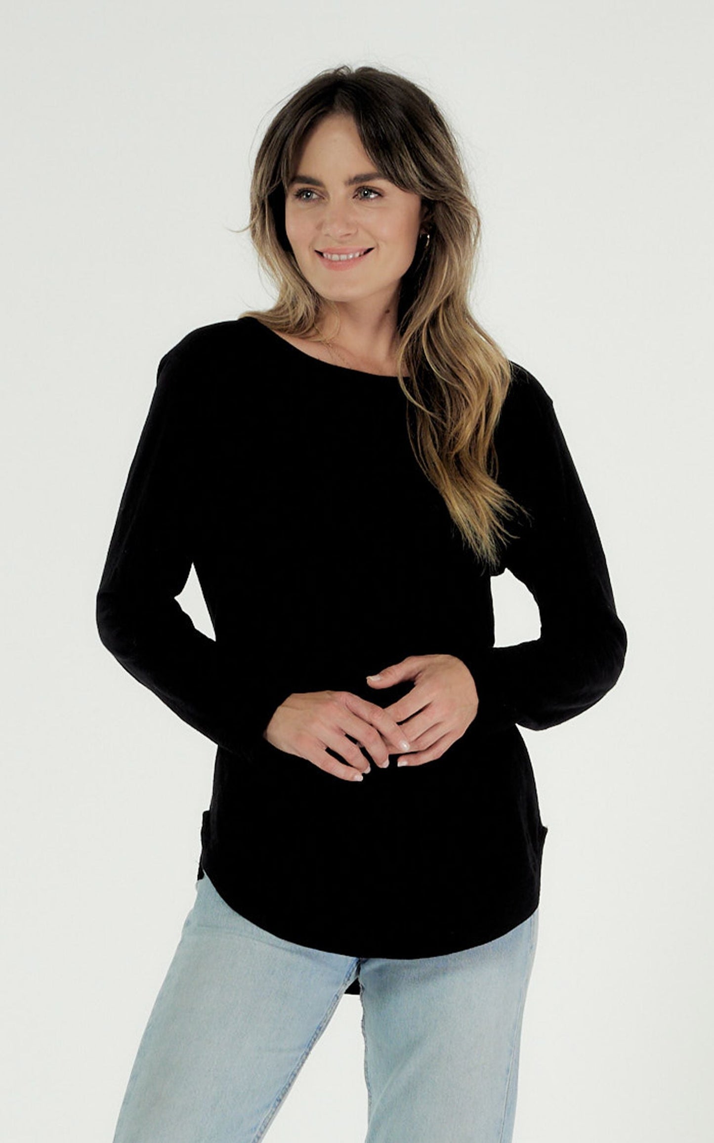 Layla Long Sleeve Tee - Black