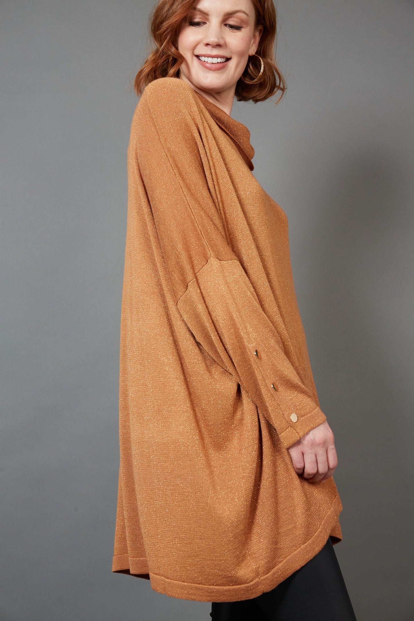 Tyra Roll Knit - Caramel