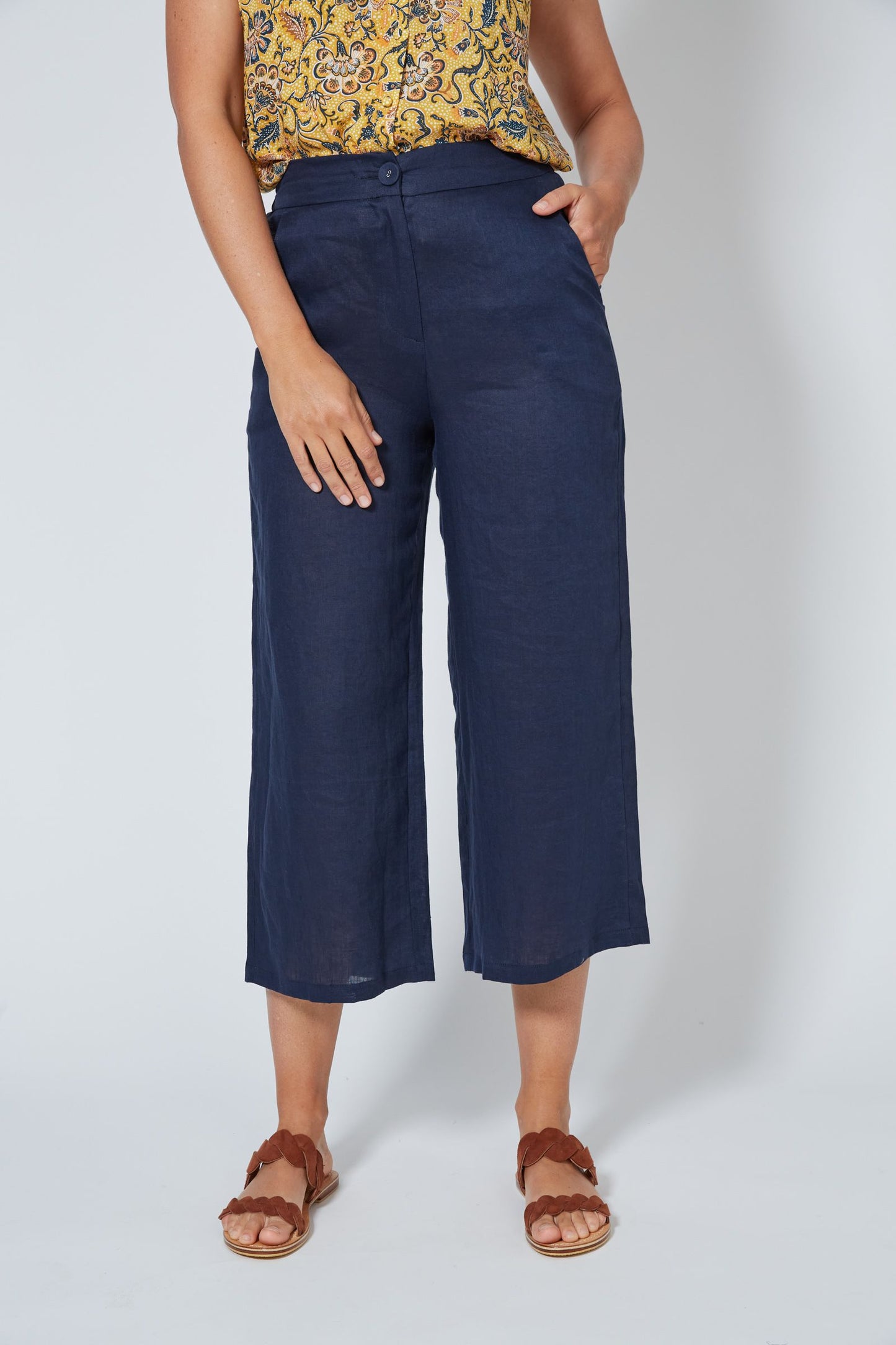 Antillia Crop Pant - Indigo