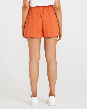 Asher Belted Shorts - Burnt Orange