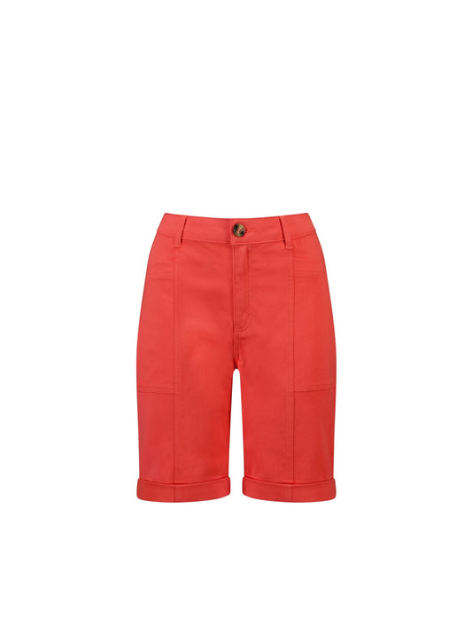 Cotton Drill Above Knee Short - Watermelon