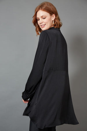 Winona Pleat Blouse - Ebony