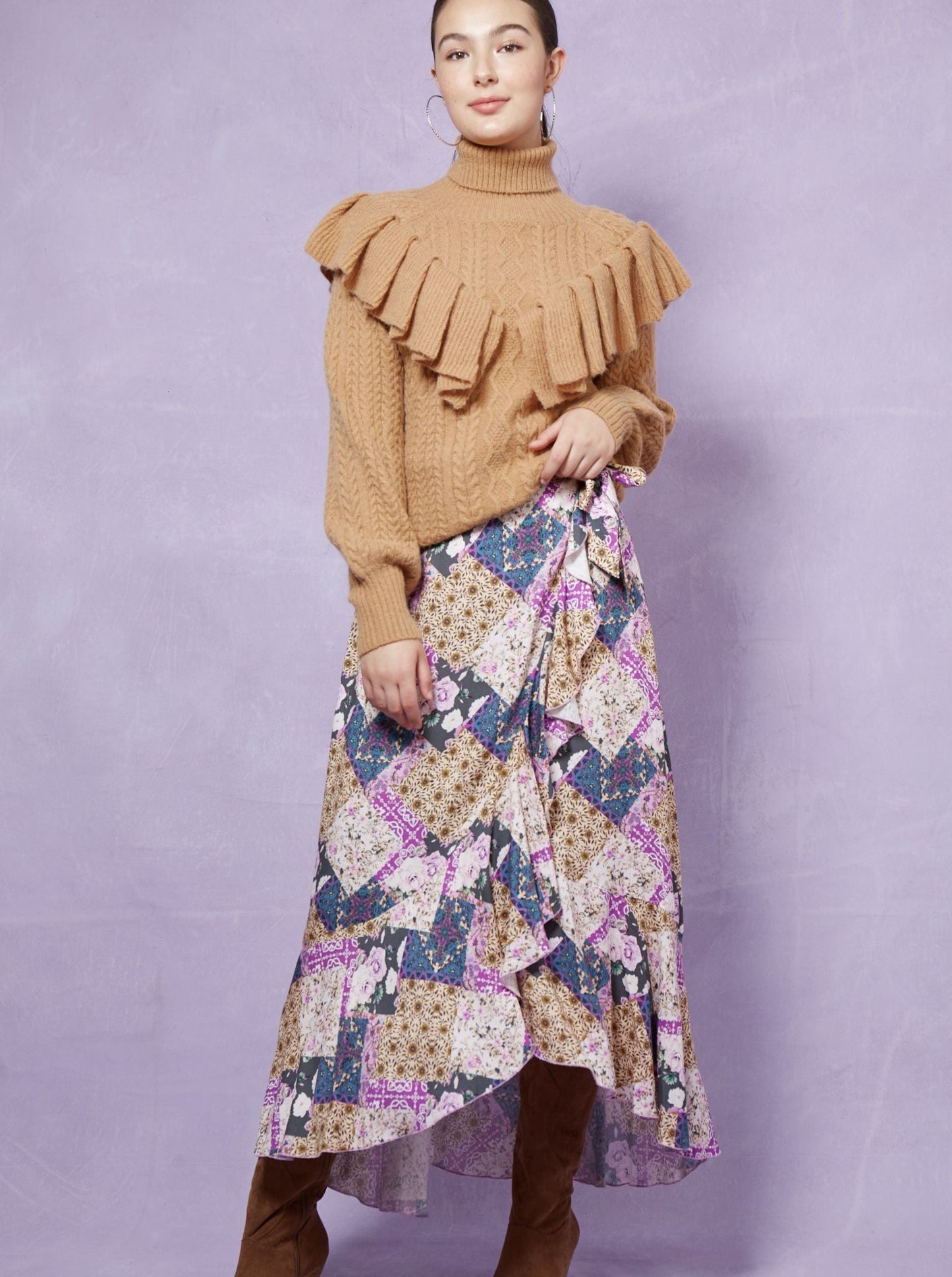 Coppola Wrap Skirt - Violet Muse