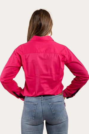 Pentecost River Half Button Shirt - Neon Pink