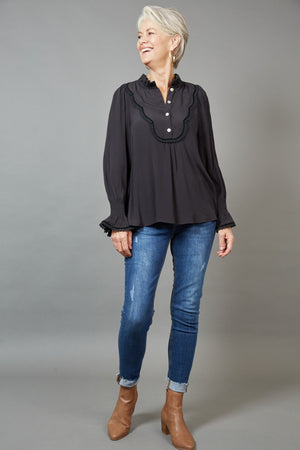 Milli Smock Blouse - Ebony