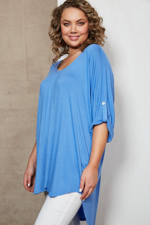 Zinnia Oversize Top - Bleu