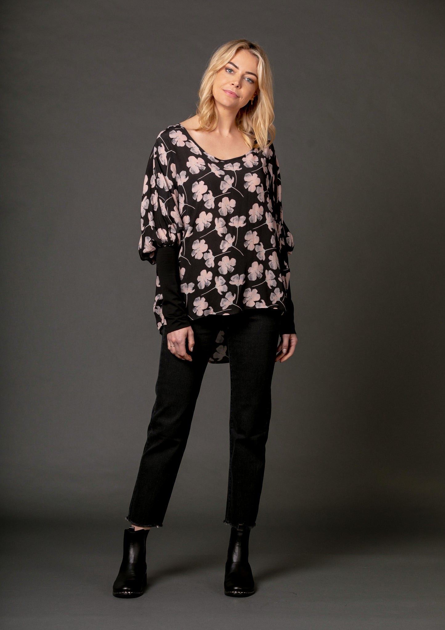 Sara Puff Sleeve Top - Floral