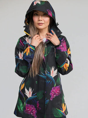 Women's floral clearance rain jackets