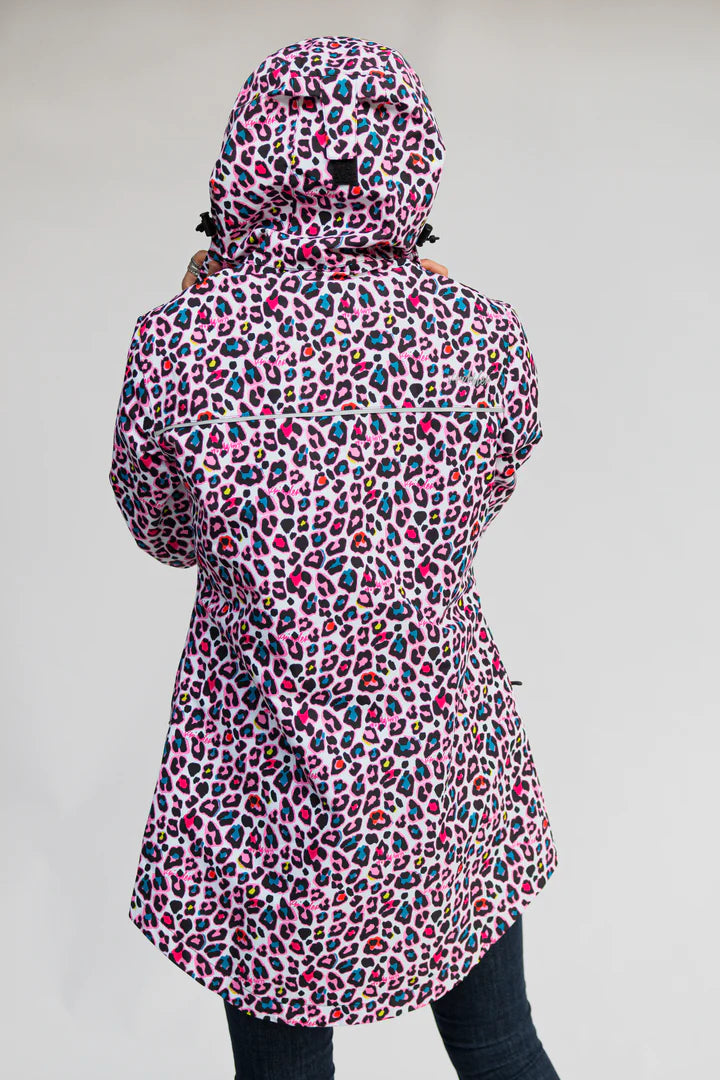 Leopard print raincoat with on sale hood