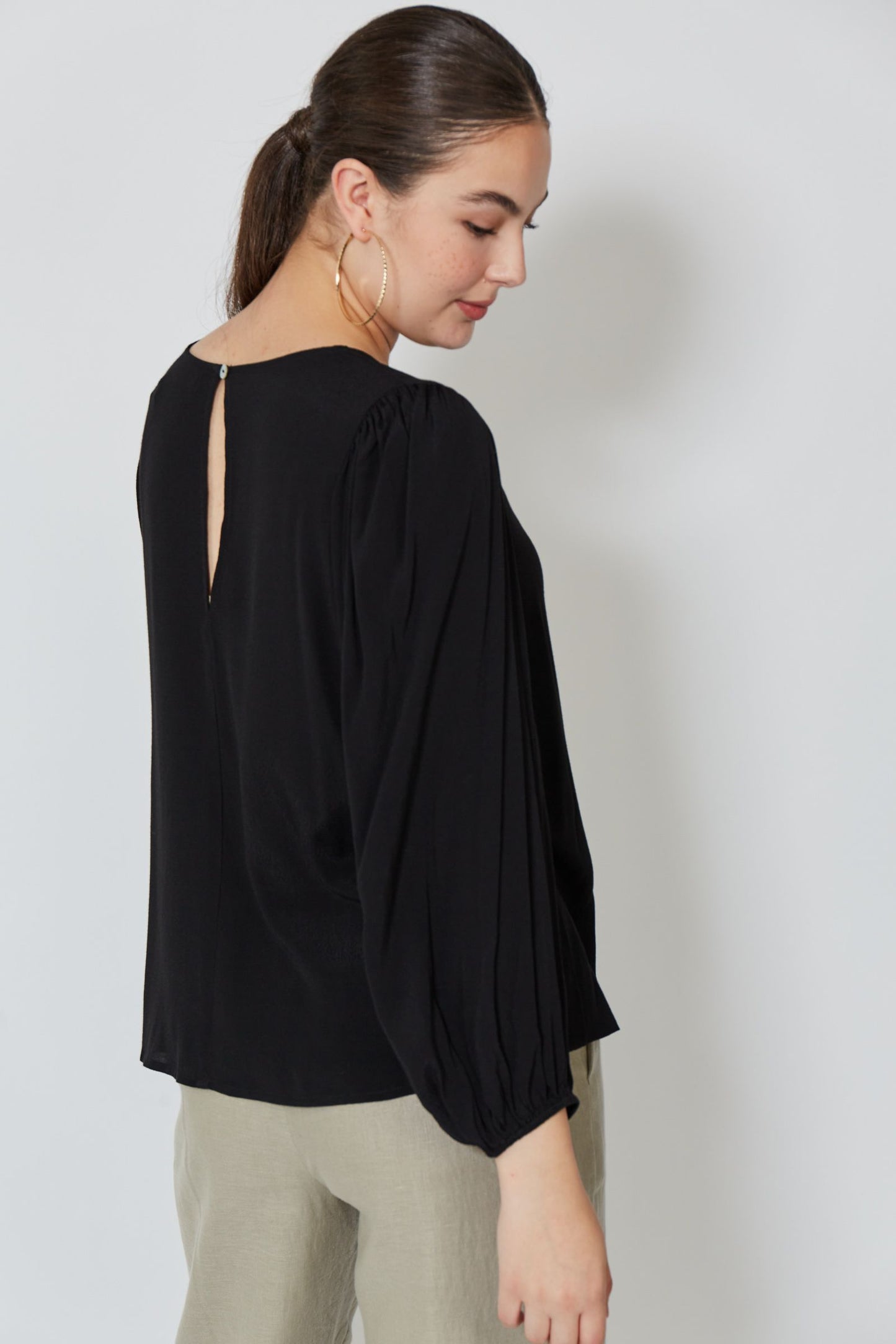 Coppola V Blouse - Onyx