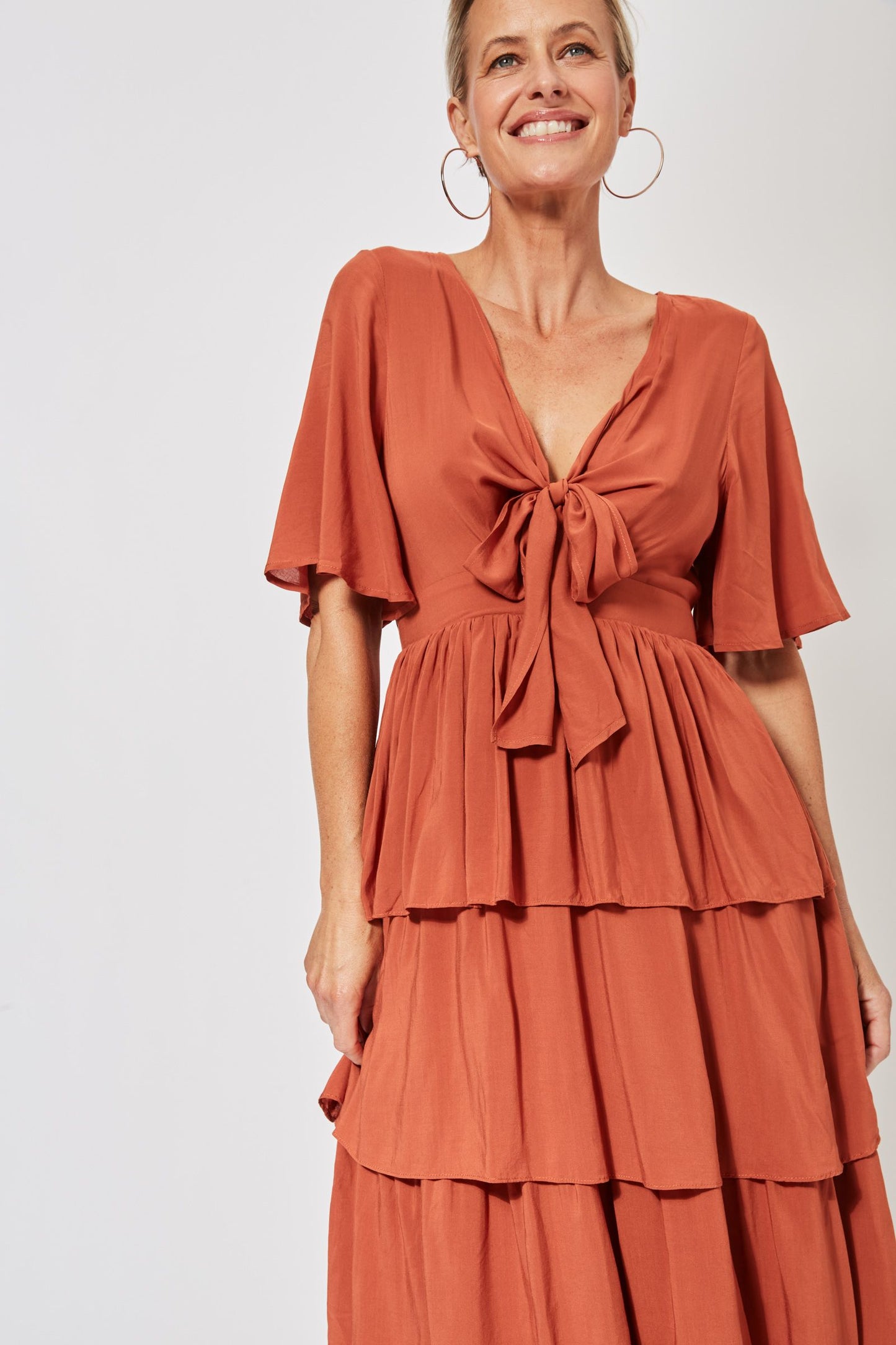 Saba Tiered Maxi - Rust