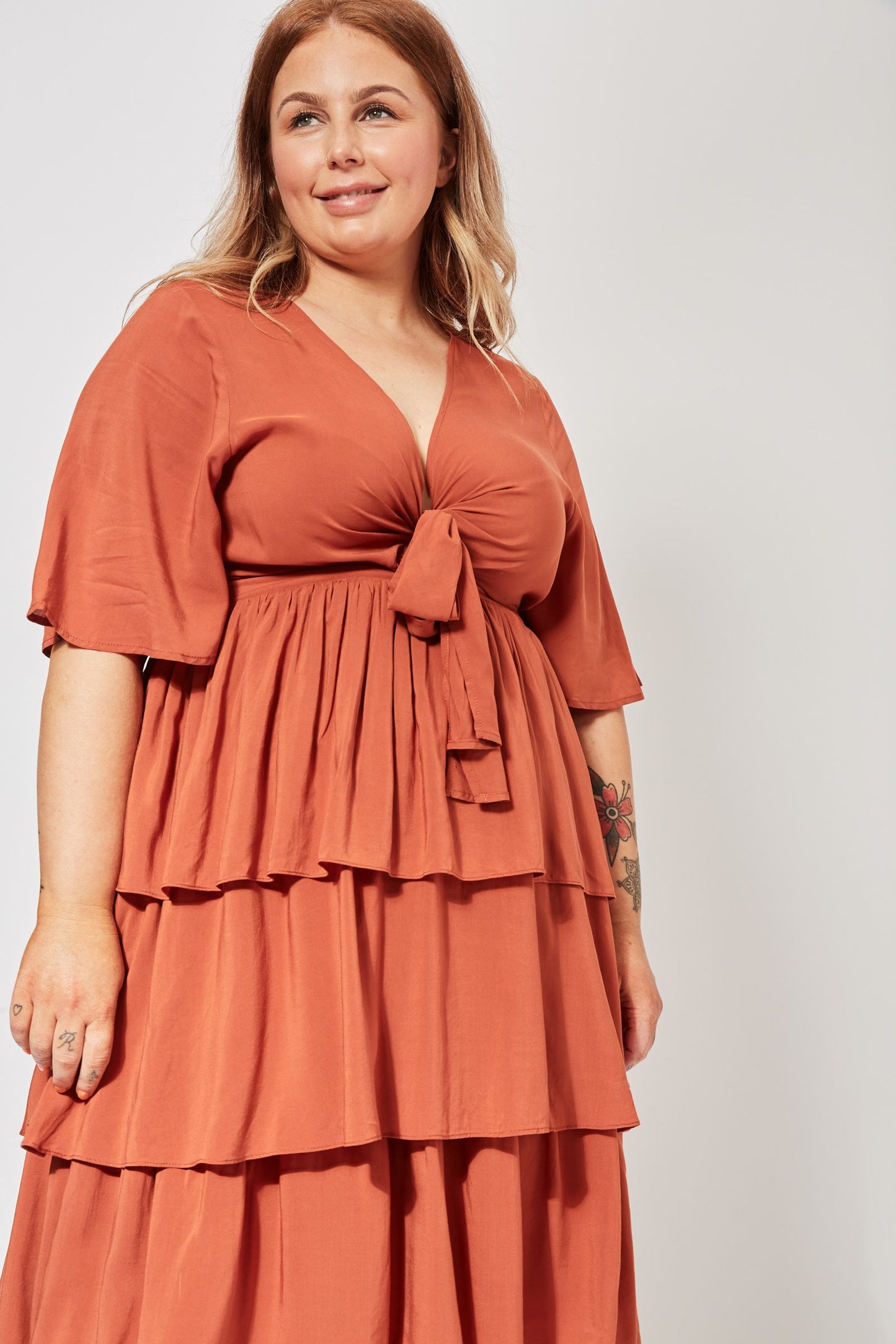 Saba Tiered Maxi - Rust