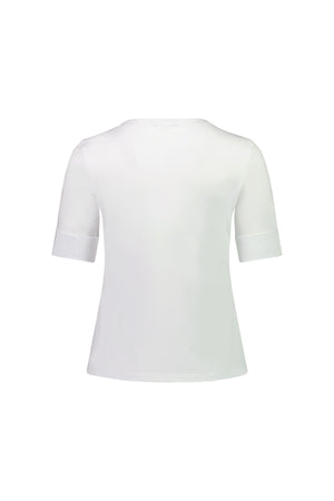 V Neck Top - White