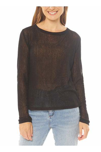 Staple Long Sleeve Mesh Top