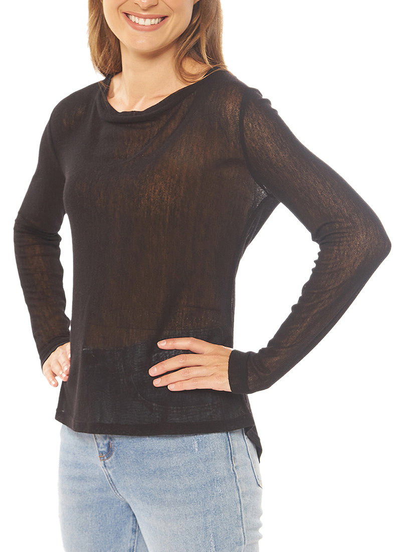 Staple Long Sleeve Mesh Top