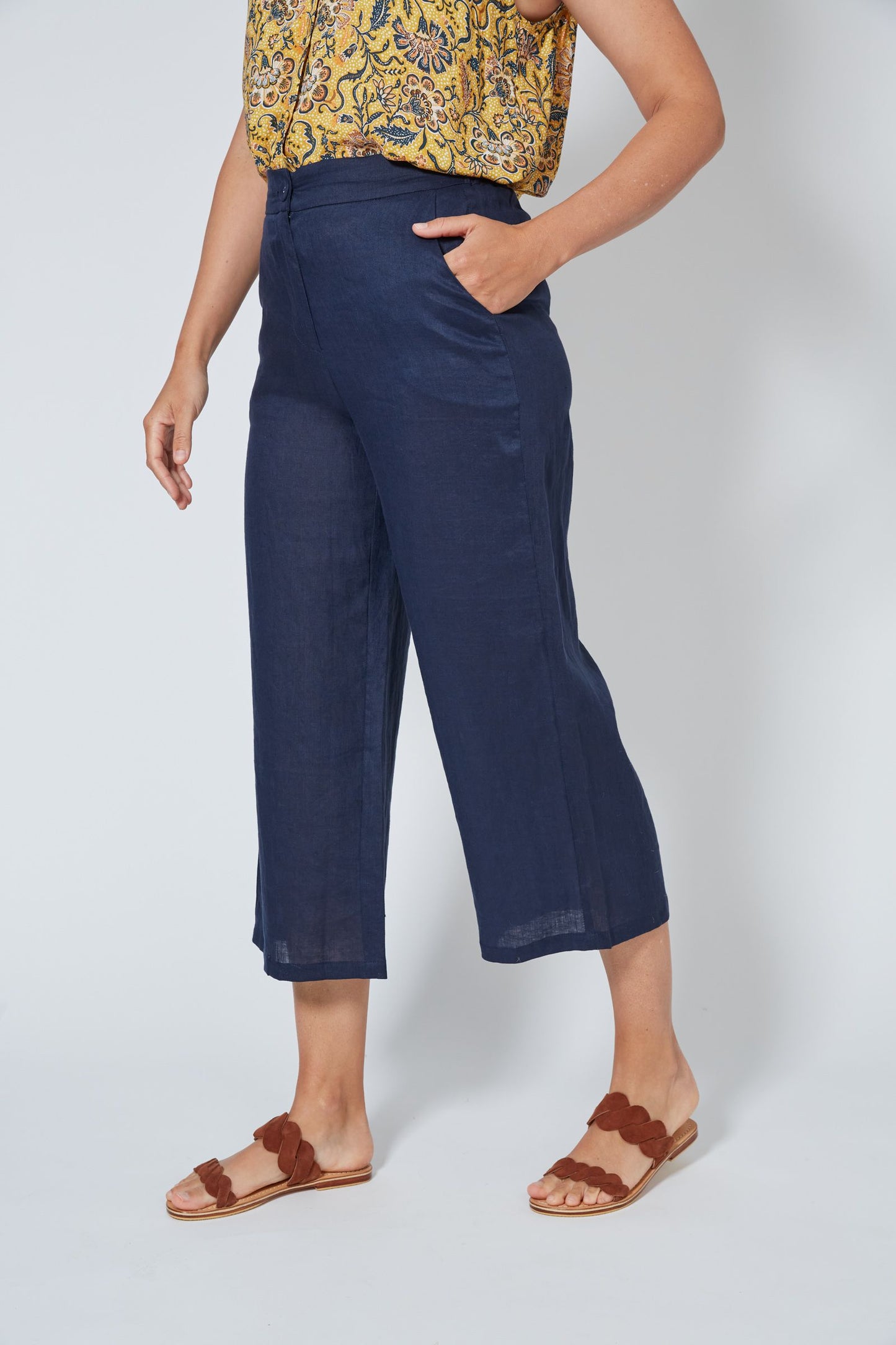 Antillia Crop Pant - Indigo