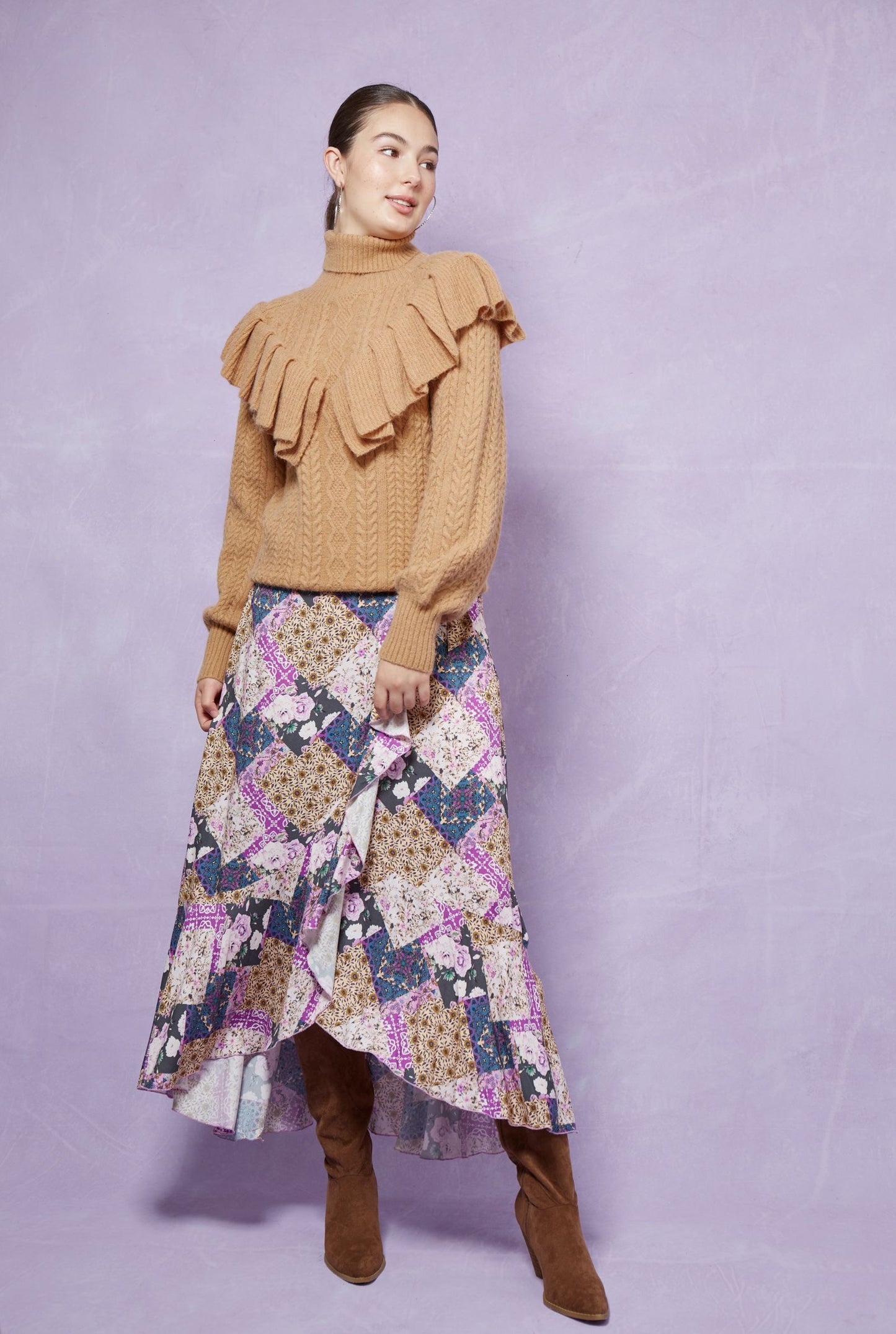 Coppola Wrap Skirt - Violet Muse