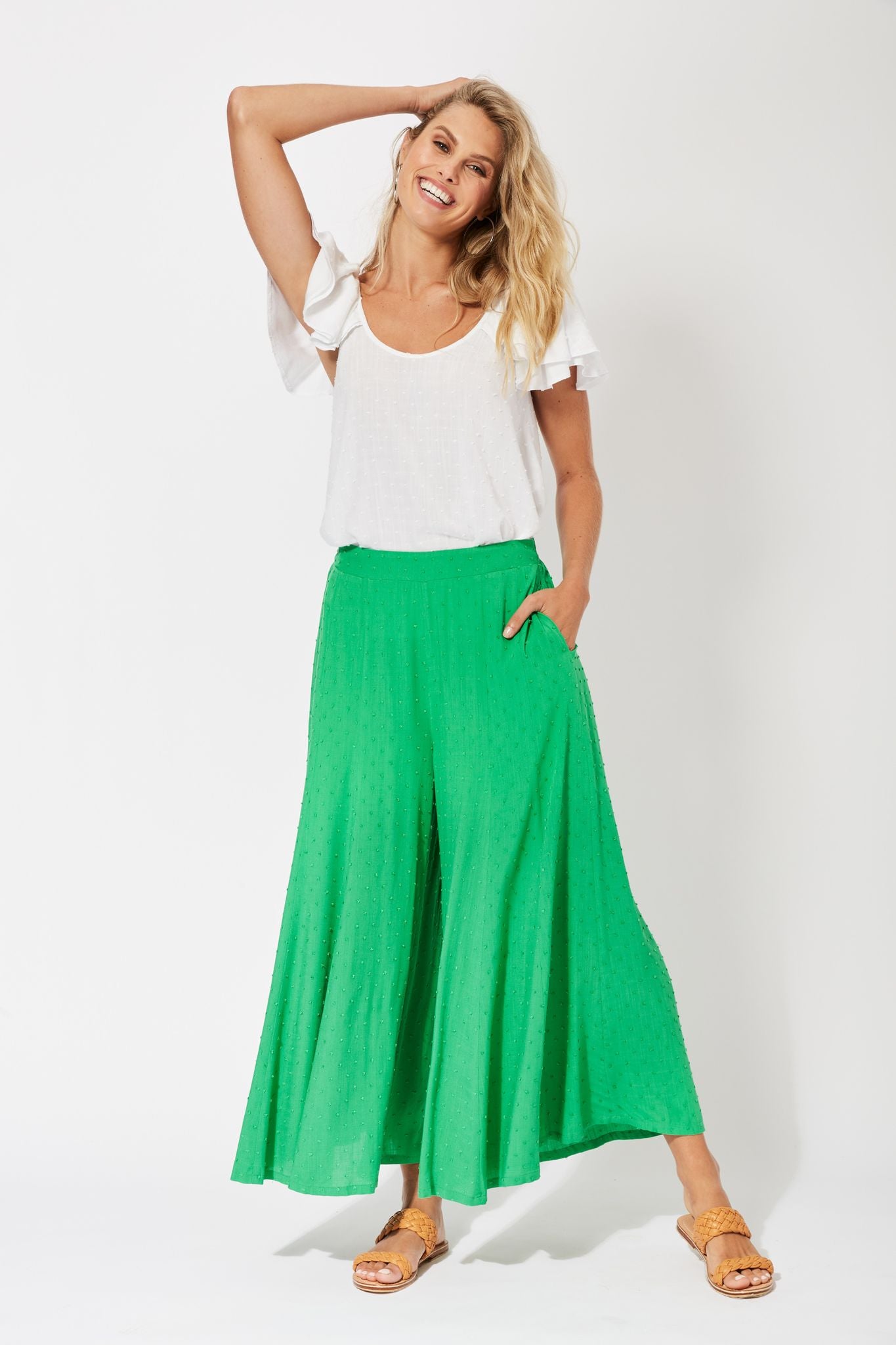 Zanzibar Crop Pant - Key Lime