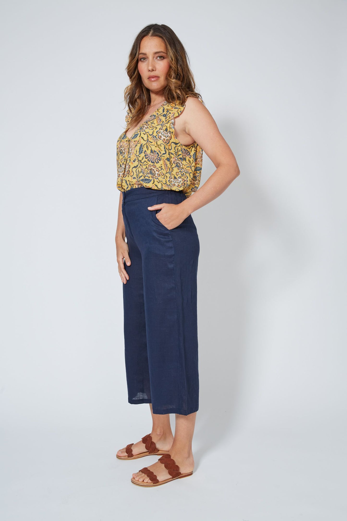 Antillia Crop Pant - Indigo