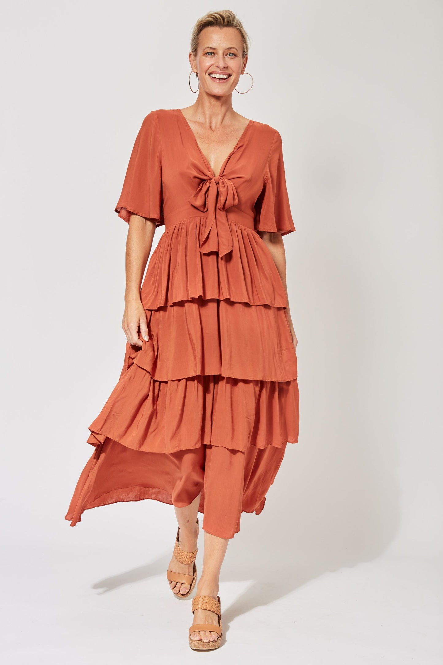 Saba Tiered Maxi - Rust