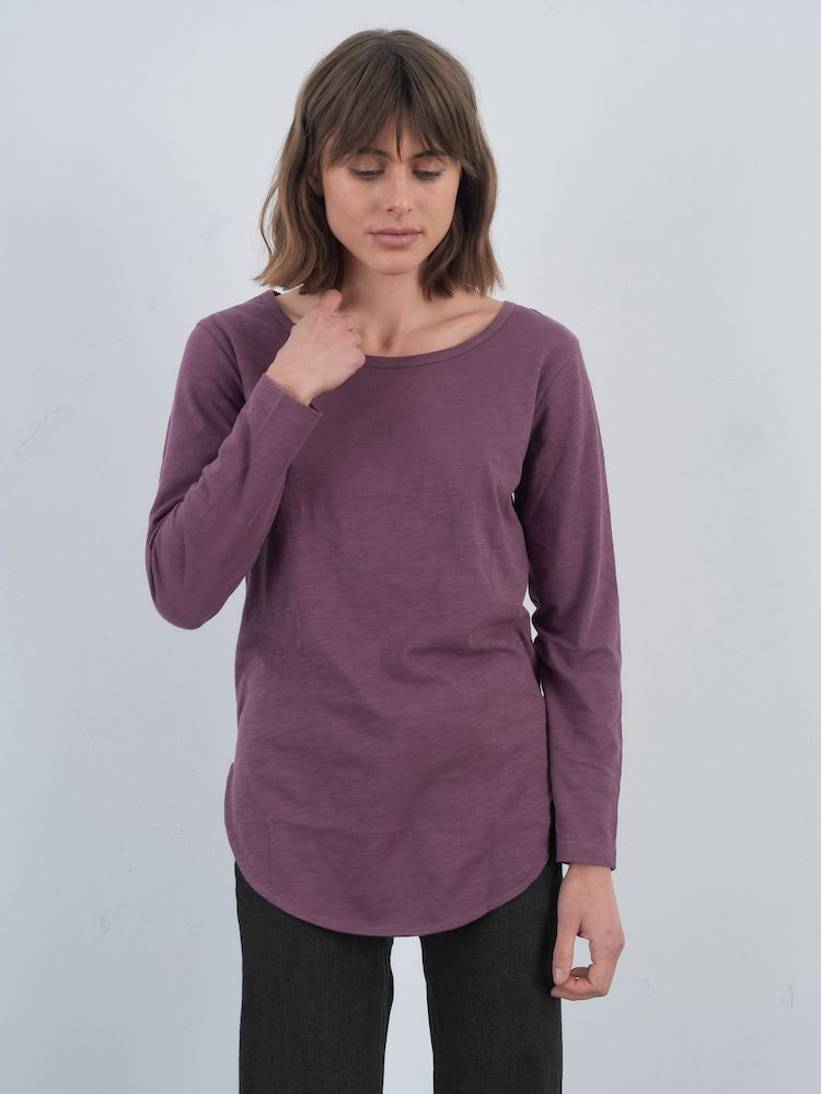 Layla Long Sleeve Tee - Plum