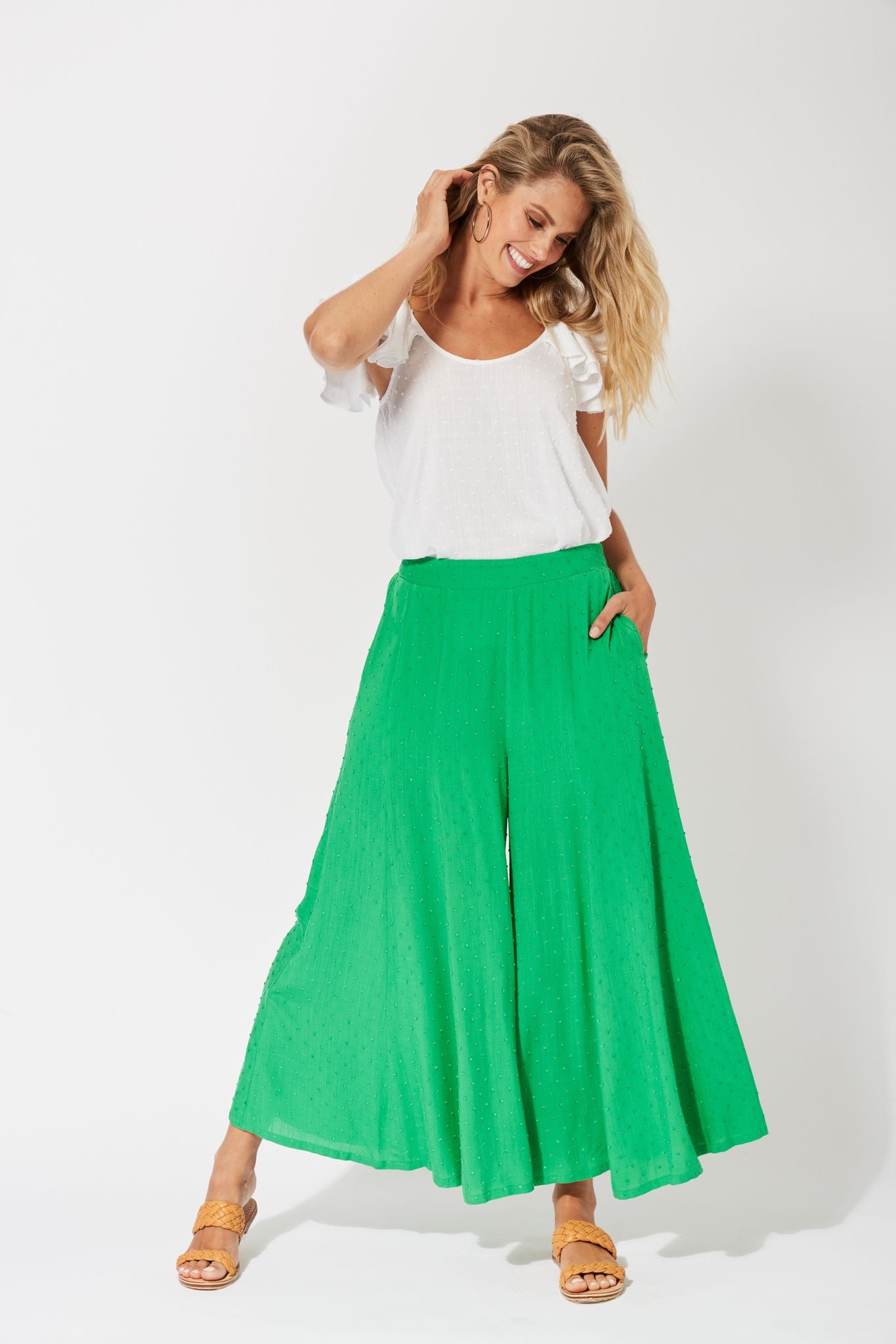 Zanzibar Crop Pant - Key Lime