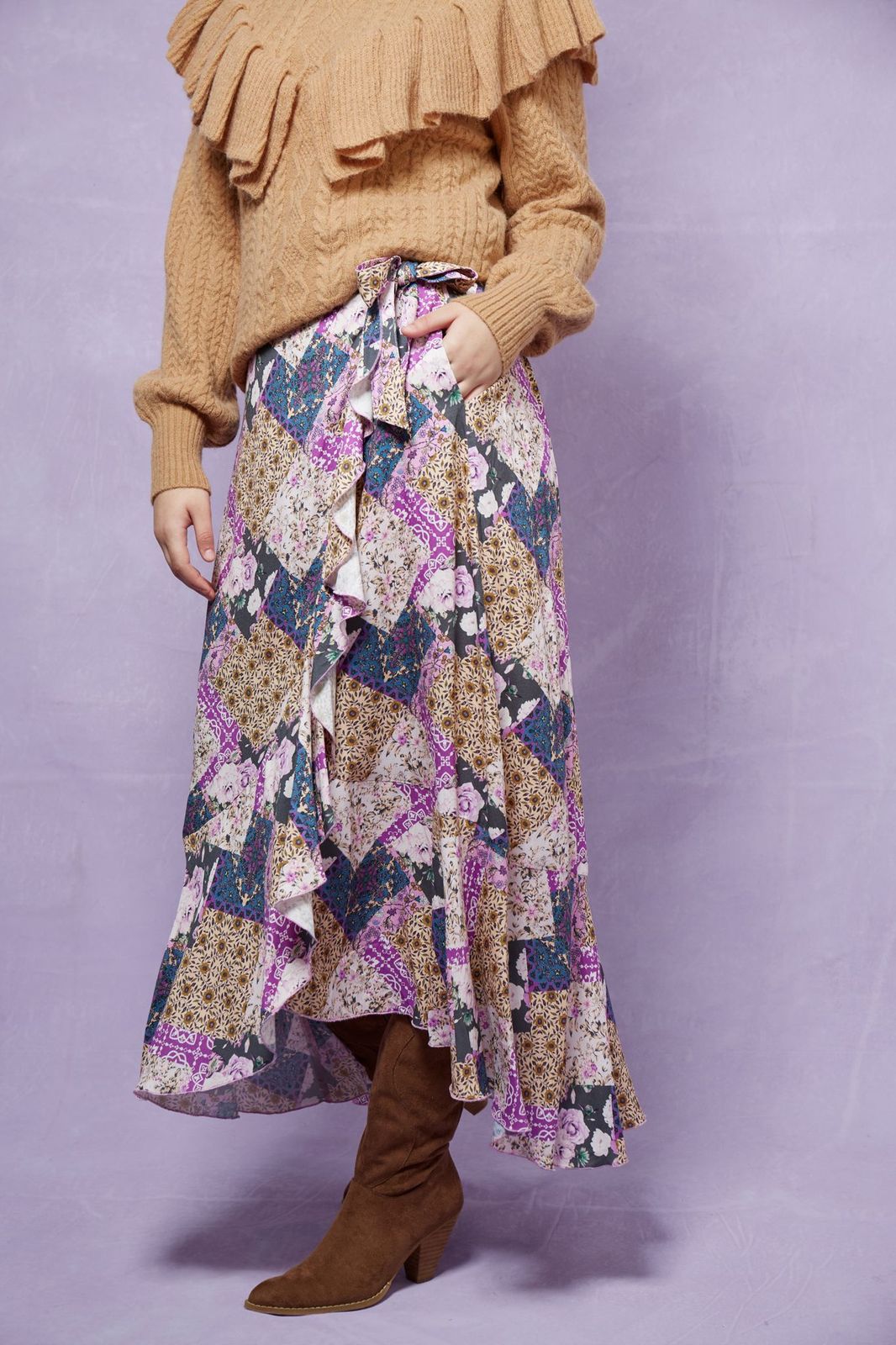 Coppola Wrap Skirt - Violet Muse