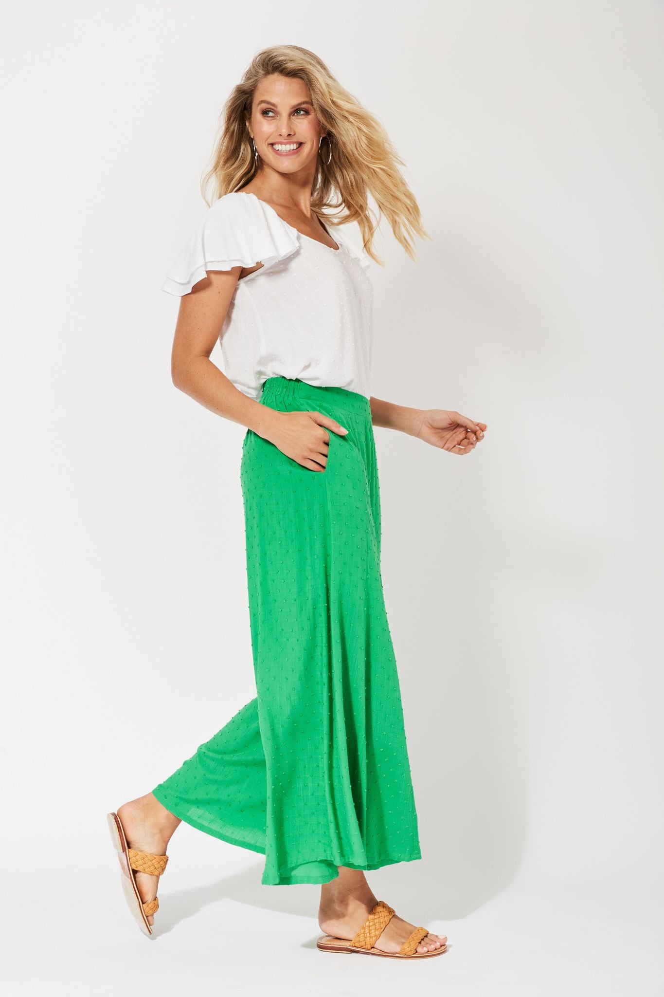 Zanzibar Crop Pant - Key Lime