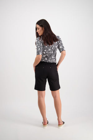 Pull On Above Knee Short - Black