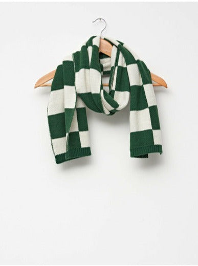 Scarf - Check Emerald and Cream