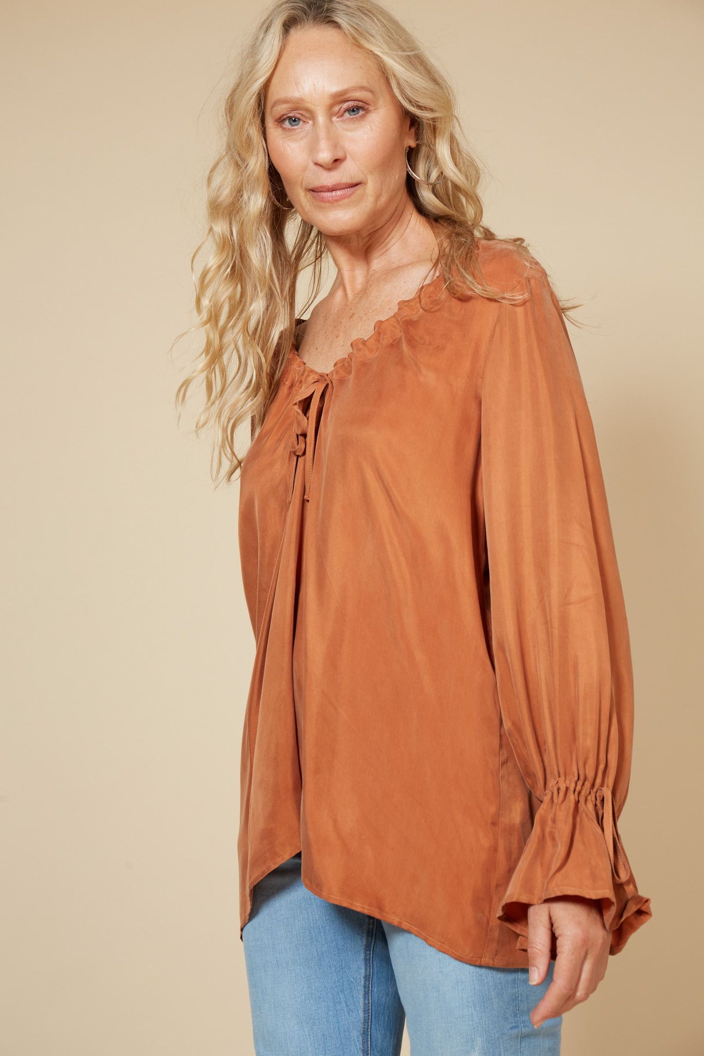 Vienetta Rouched Top - Caramel