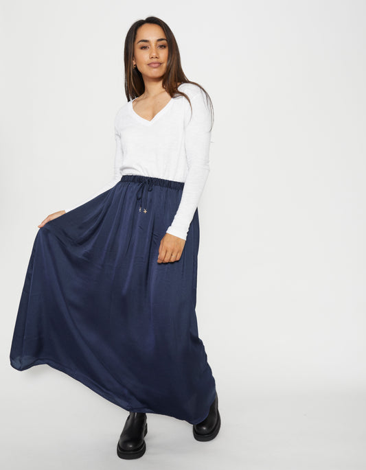 Naomi Skirt - Navy Peony