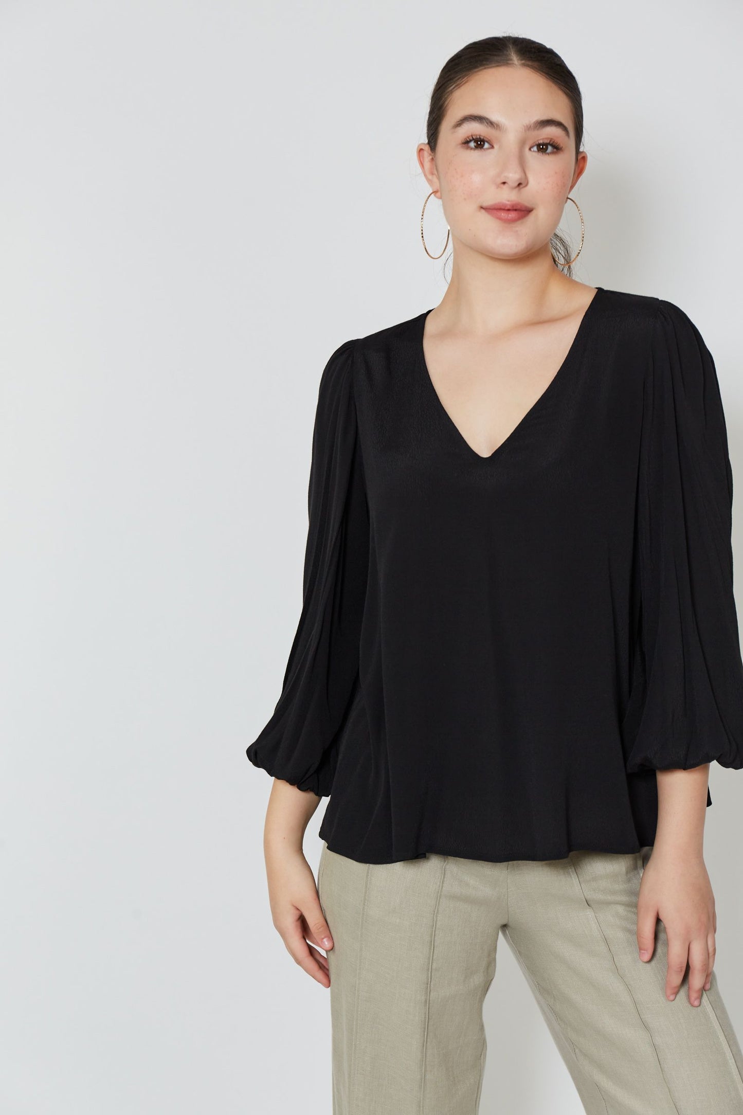 Coppola V Blouse - Onyx