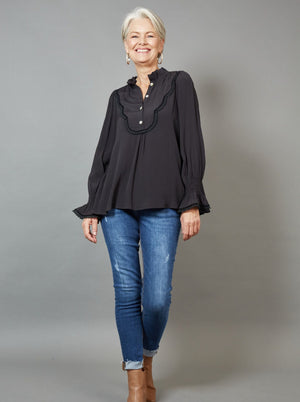 Milli Smock Blouse - Ebony