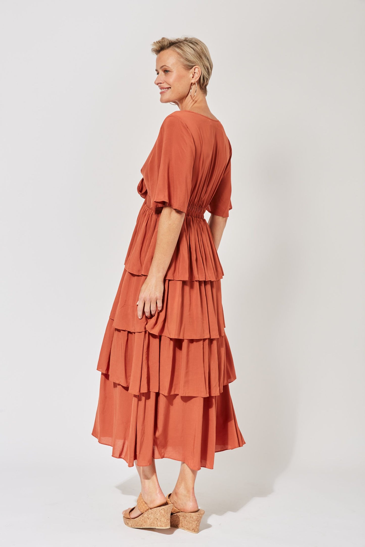 Saba Tiered Maxi - Rust