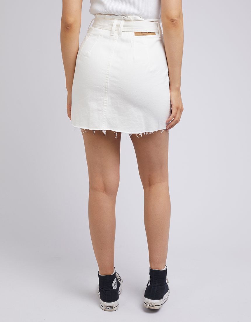 Daisy Tie Up Skirt - White